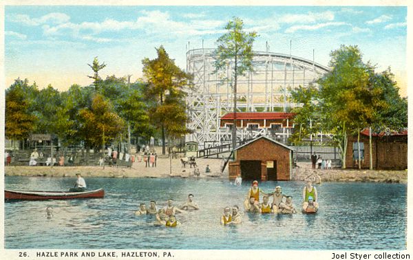 Hazle Park and Lake Postcard