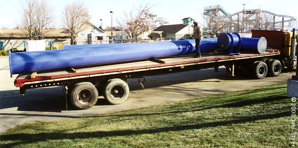 Truck being unloaded