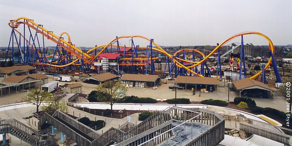 Full ride view from above in Wildwater Kingdom